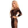 LIVCO CORSETTI FASHION - PEIGNOIR CHEMISE STRING MELISENDA CF 1709 NOIR S