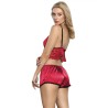 SUBBLIME - 953904 SILK AND LACE NIGHTGOWN PANTIES RED L-XL