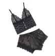 SUBBLIME - 953935 CASUAL SILK NIGHTGOWN LACE PANTS BLACK S-M SUBBLIME - 953935 CASUAL SILK NIGHTGOWN LACE PANTS BLACK S-M