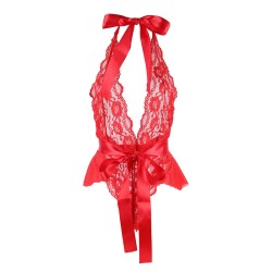 SUBBLIME - 953980 BODY SEXY A VOLANTS CEINTURE ROUGE L-XL