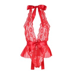 SUBBLIME - 953980 SEXY BODY MIT RÜSCHEN GÜRTEL ROT L-XL
