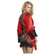 SUBBLIME - 954024 LACE SHEER BACK CAMISOLE THONG RED-BLACK L-XL SUBBLIME - 954024 LACE SHEER BACK CAMISOLE THONG RED-BLACK L-XL