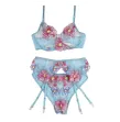 SUBBLIME - 954116 SUJETADOR PANTIES CON LIGUERO DISEÑO FLORAL AZUL L-XL SUBBLIME - 954116 SUJETADOR PANTIES CON LIGUERO DISEÑO FLORAL AZUL L-XL
