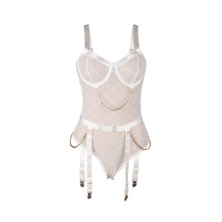 SUBBLIME - 954291 BODY CON CADENAS LIGUEROS BLANCO L-XL