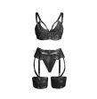 SUBBLIME - 955236 ENSEMBLE SOUTIEN-GORGE BONDAGE NOIR AVEC JARRETELLE S-M SUBBLIME - 955236 ENSEMBLE SOUTIEN-GORGE BONDAGE NOIR AVEC JARRETELLE S-M
