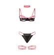 SUBBLIME - 955298 BRA SET WITH NECKLACE AND LEG DETAILS FLUORESCENT PINK S-M SUBBLIME - 955298 BRA SET WITH NECKLACE AND LEG DETAILS FLUORESCENT PINK S-M
