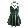 SUBBLIME - 955441 DRESS WITH GREEN LEATHER STRAPS L-XL