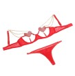 SUBBLIME - 955519 BRA SET WITH CHAINS AND MESH HEART RED S-M SUBBLIME - 955519 BRA SET WITH CHAINS AND MESH HEART RED S-M