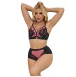 SUBBLIME - 955588 PINK PATENT LEATHER MESH ZIPPER BRA SET L-XL SUBBLIME - 955588 PINK PATENT LEATHER MESH ZIPPER BRA SET L-XL