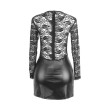SUBBLIME - 955595 LANGARMKLEID MIT SCHWARZER SPITZE S-M