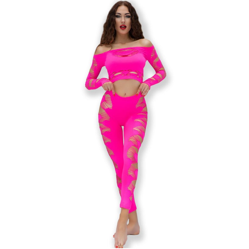 CHILIROSE - CR 4632 TOP E PANTALONE FUCSIA S-L