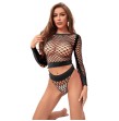 SUBBLIME - 952228 2 PIECE LONG SLEEVE FISHNET SET BLACK ONE SIZE SUBBLIME - 952228 2 PIECE LONG SLEEVE FISHNET SET BLACK ONE SIZE