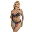 SUBBLIME - 952440 2-PIECE FISHNET SET LONG SLEEVE RAINBOW ONE SIZE