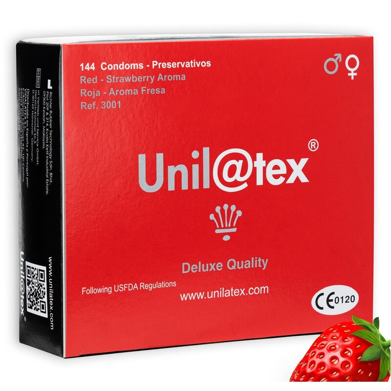 UNILATEX - RED - STRAWBERRY PRESERVATIVES 144 EINHEITEN UNILATEX - RED - STRAWBERRY PRESERVATIVES 144 EINHEITEN