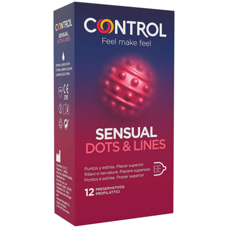 CONTROL - SENSUAL DOTS and LINES POINTS AND STRETCH MARKS 12 UNITS