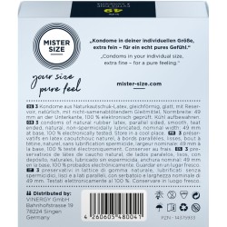 MISTER SIZE - PRESERVATIVO TAGLIA S 49 MM (3 UNITÀ)