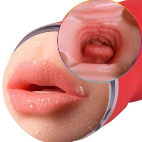 ARMONY - DOUBLE VAGINA and MOUTH RED MASTURBATOR
