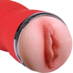 ARMONY - DOUBLE VAGINA and MOUTH RED MASTURBATOR