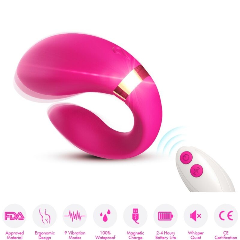 ARMONY - VIBRATORE A MEZZALUNA PER COPPIA TELECOMANDO FUCSIA ARMONY - VIBRATORE A MEZZALUNA PER COPPIA TELECOMANDO FUCSIA
