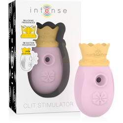 INTENSE - STIMULATEUR DE CLITORIS 10 MODES DASPIRATION ET DE LÉCHAGE - ROSE