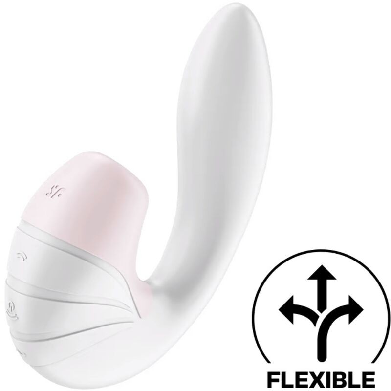SATISFYER - SUPERNOVA AIR PULSE STIMULATOR and VIBRATION WHITE