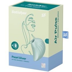 SATISFYER - PEARL DIVER AIR PULSE STIMULATOR and VIBRATOR GRÜN