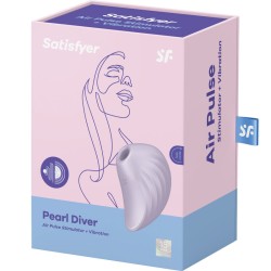 SATISFYER - PEARL DIVER AIR PULSE STIMULATOR and VIBRATOR GREEN