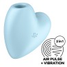 SATISFYER - CUTIE HEART AIR PULSE STIMULATOR and VIBRATOR BLAU