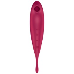 SATISFYER - STIMOLATORE E VIBRATORE TWIRLING PRO ROSSO
