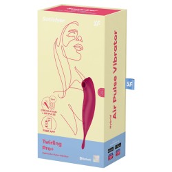 SATISFYER - STIMOLATORE E VIBRATORE TWIRLING PRO ROSSO