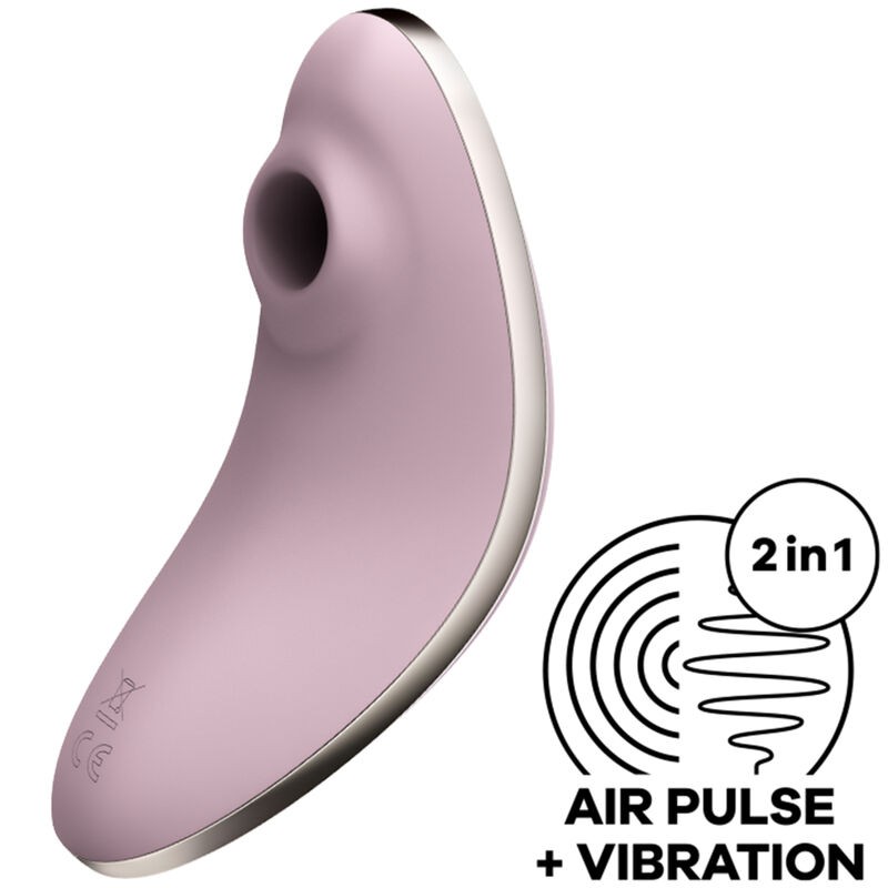 SATISFYER - VULVA LOVER 1 AIR PULSE STIMULATOR and VIBRATOR VIOLET
