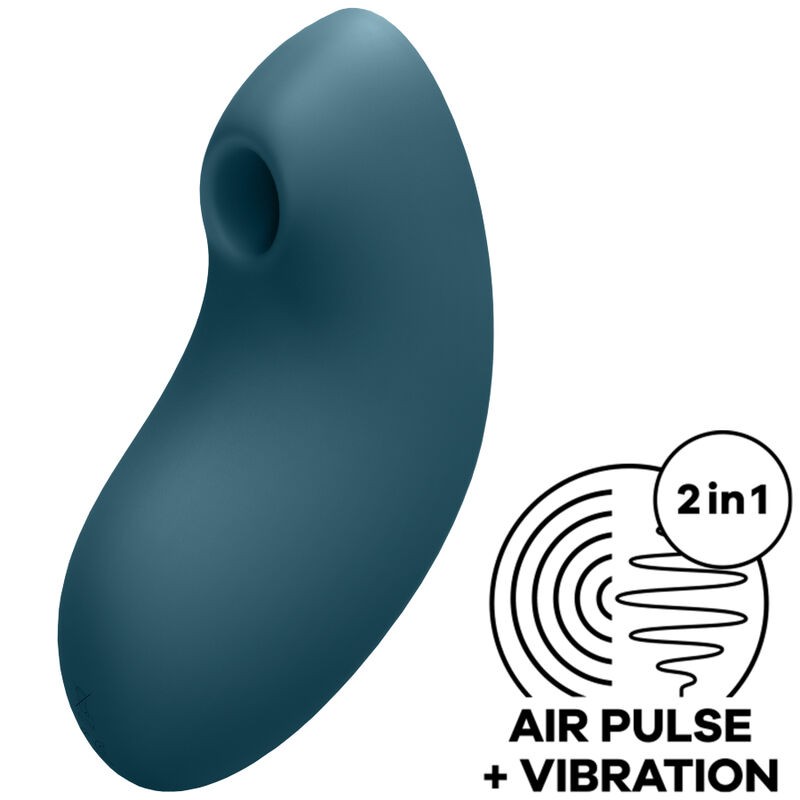 SATISFYER - STIMOLATORE E VIBRATORE A IMPULSI DARIA VULVA LOVER 2 BLU