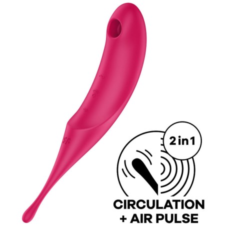 SATISFYER - TWIRLING PRO AIR PULSE STIMULATOR and VIBRATOR ROT