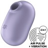 SATISFYER - PRO TO GO 2 DOPPELTER LUFTPULSSTIMULATOR and VIBRATOR VIOLETT