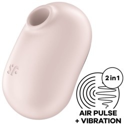 SATISFYER - PRO TO GO 2 DOUBLE AIR PULSE STIMULATOR and VIBRATOR VIOLET