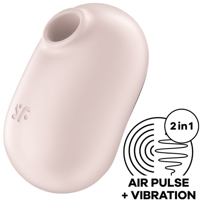 SATISFYER - PRO TO GO 2 DOUBLE AIR PULSE STIMULATOR and VIBRATOR VIOLET