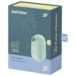SATISFYER - PRO TO GO 2 DOPPELTER LUFTPULSSTIMULATOR and VIBRATOR VIOLETT