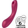 SATISFYER - CURVE TRINITY 1 AIR PULSE VIBRAZIONE ROSSO