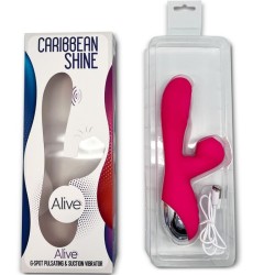 ALIVE - VIBRATORE E VENTOSA CARIBBEAN SHINE FUCSIA