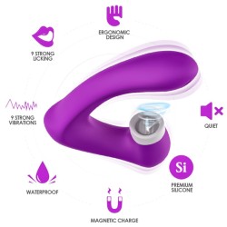 ARMONY - SECRETKISS LICKING VIBRATING CLIT and VIBRATOR CURVED PURPLE