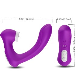 ARMONY - SECRETKISS LICKING VIBRATING CLIT and VIBRATOR CURVED PURPLE