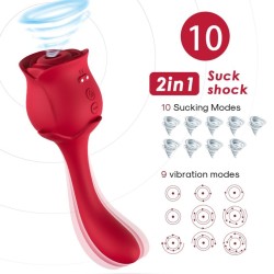 ARMONY - ROSELOVER CLITORIS SUCTION and STIMULATOR RED