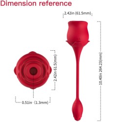 ARMONY - PINK CLITORIS SUCKER and VIBRATOR 10 MODES RED