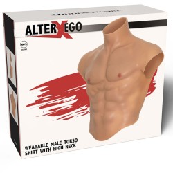 DESIDERIO NASCOSTO - MAGLIETTA ALTER EGO IN SILICONE CON TORSO MASCHILE E ADDOMINALI IN CARNE