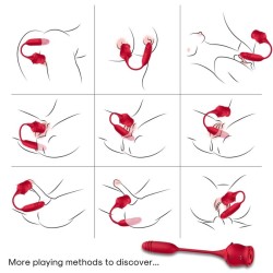 ARMONY - ROSEKNIGTH SUCCIONADOR CLÍTORIS and VIBRADOR ROJO
