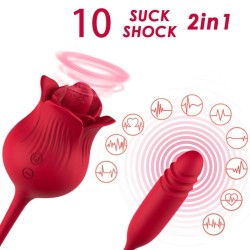ARMONY - ROSELIP LICKING VIBRATING CLIT and VIBRATOR RED