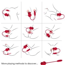 ARMONY - ROSELIP LICKING VIBRATING CLIT and VIBRATOR RED