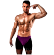 PASSION - BOXER 009 LINGERIE EROTIQUE LILAS-NOIR S-M PASSION - BOXER 009 LINGERIE EROTIQUE LILAS-NOIR S-M