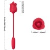 ARMONY - 3-EN-1 ROSE, STIMULATEUR, ASPIRATION ET UPandDOWN AVEC QUEUE ROUGE