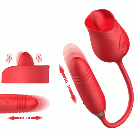 ARMONY - VIBRATEUR DE FLEUR DELIGHT and THUSTING AVEC LANGUE ROUGE